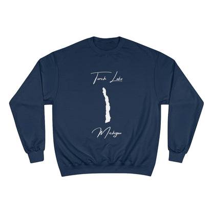 Michigan  Torch  Lake  Sweatshirt  front  position  view  from  front  navy.webp