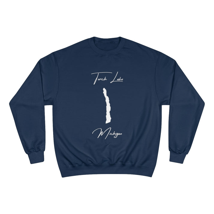 Michigan  Torch  Lake  Sweatshirt  front  position  view  from  front  navy.webp