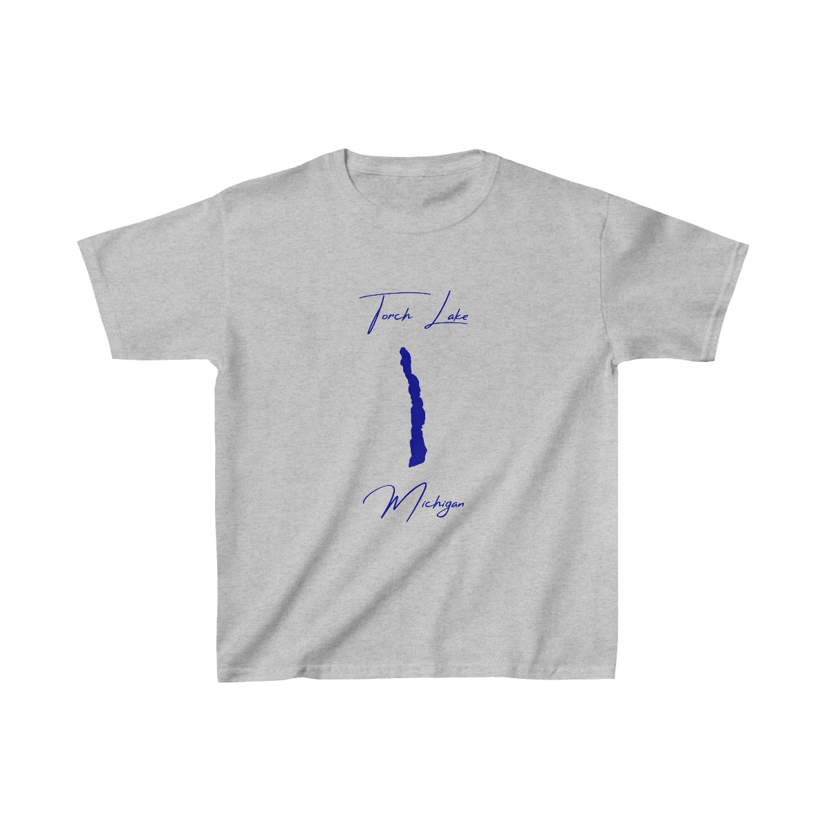 Michigan  Torch  Lake  Youth  T-shirt  front  position  view  from  front  sport  grey.webp