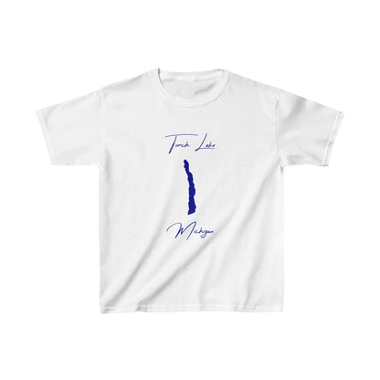 Michigan  Torch  Lake  Youth  T-shirt  front  position  view  from  front  white.webp
