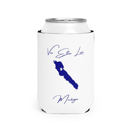 Michigan  Van  Etten  Lake  Can  Koozie  front  position  view  from  front-2  white.webp