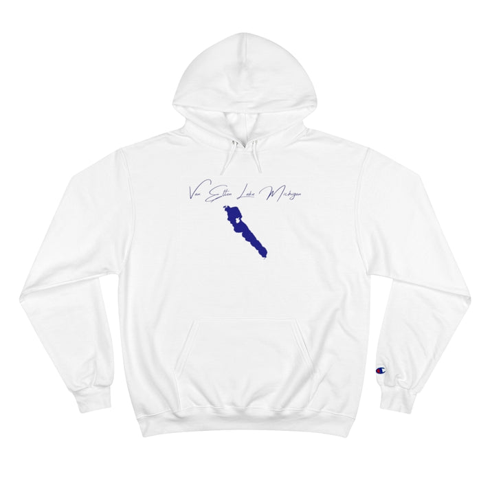 Michigan  Van  Etten  Lake  Hoodie  front  position  view  from  front  white.webp