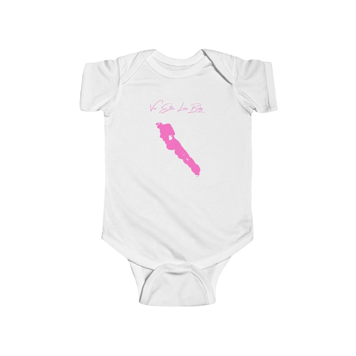 Michigan  Van  Etten  Lake  Onesie  front  position  view  from  front  white.webp