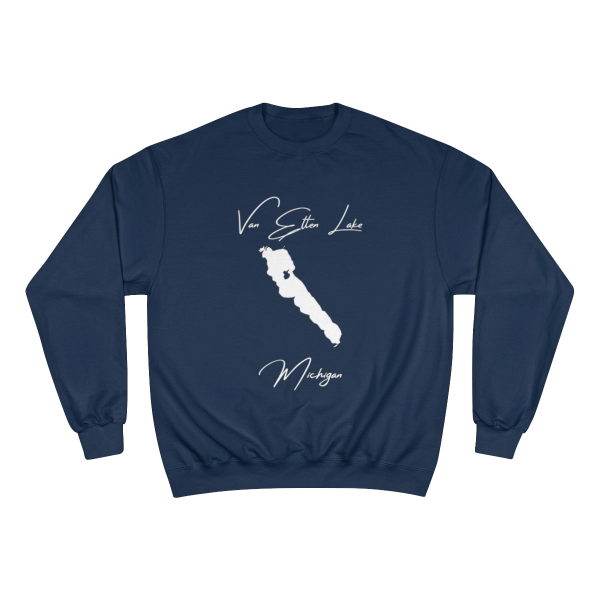 Michigan  Van  Etten  Lake  Sweatshirt  front  position  view  from  front  navy.webp