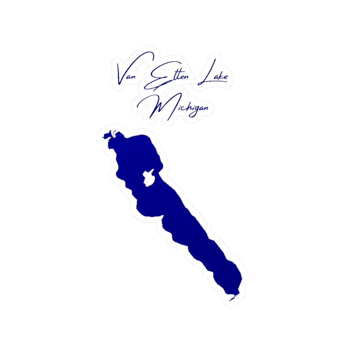 Michigan  Van  Etten  Lake  Vinyl  Decal  other  position  view  from  front  4  x  6.webp