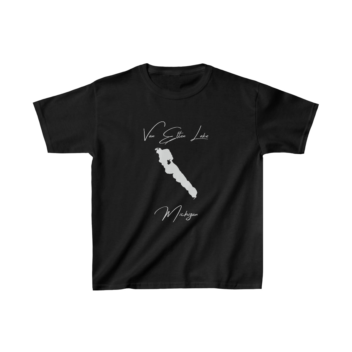 Michigan  Van  Etten  Lake  Youth  T-shirt  front  position  view  from  front  black.webp