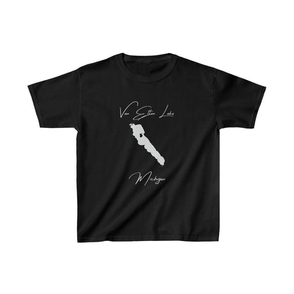 Michigan  Van  Etten  Lake  Youth  T-shirt  front  position  view  from  front  black.webp