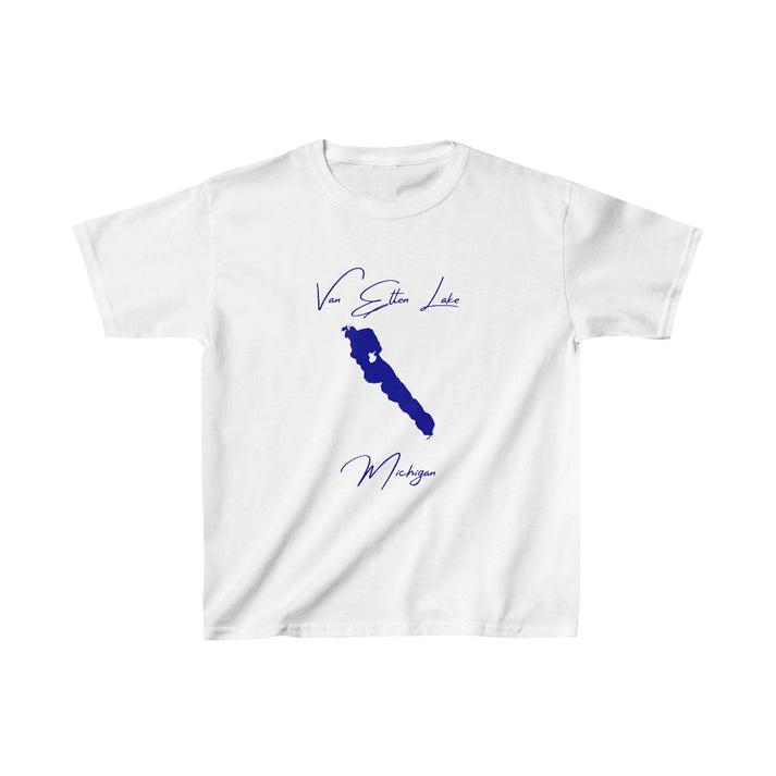 Michigan  Van  Etten  Lake  Youth  T-shirt  front  position  view  from  front  white.webp