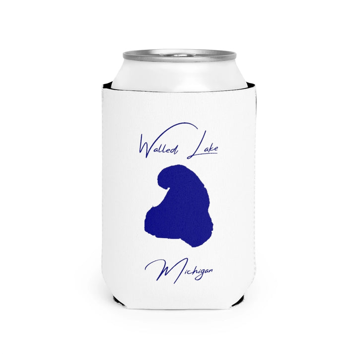 Michigan  Walled  Lake  Can  Koozie  front  position  view  from  front-2  white.webp