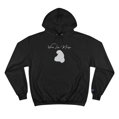Michigan  Walled  Lake  Hoodie  front  position  view  from  front  black.webp