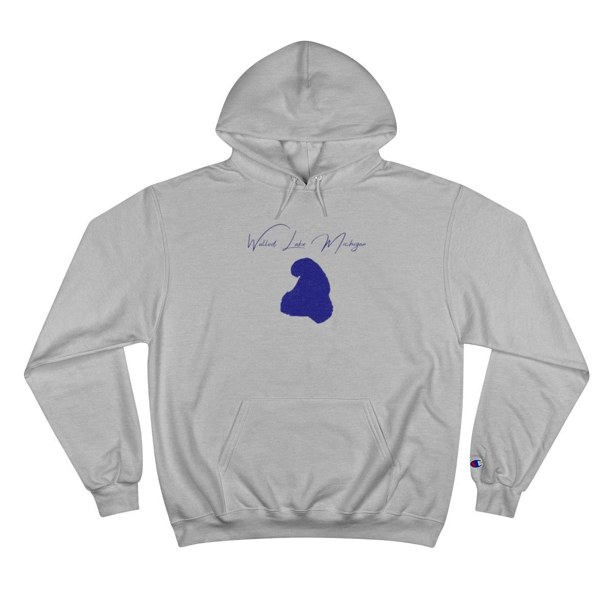 Michigan  Walled  Lake  Hoodie  front  position  view  from  front  light  steel.webp