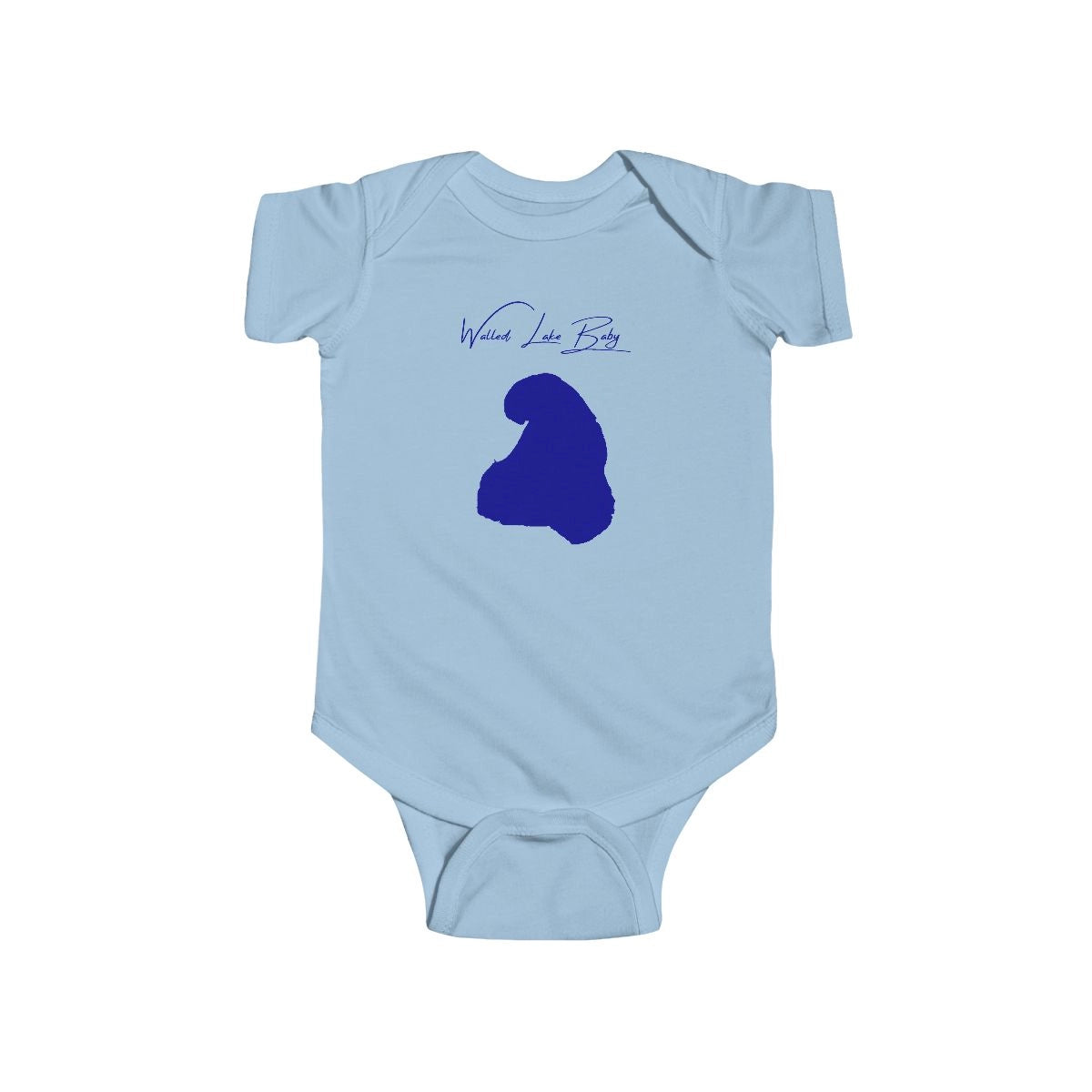 Michigan  Walled  Lake  Onesie  front  position  view  from  front  light  blue.webp