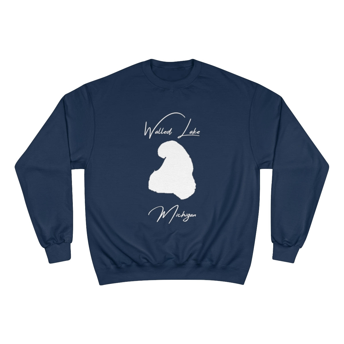 Michigan  Walled  Lake  Sweatshirt  front  position  view  from  front  navy.webp