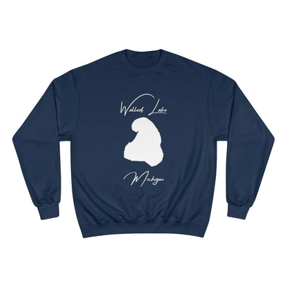 Michigan  Walled  Lake  Sweatshirt  front  position  view  from  front  navy.webp