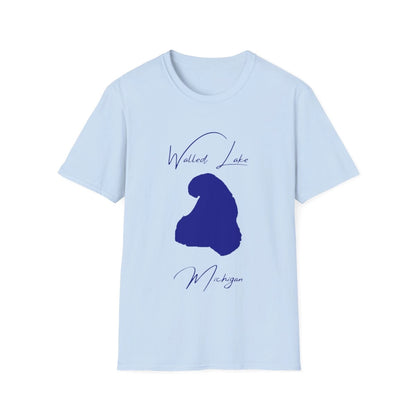 Michigan  Walled  Lake  T-shirt  front  position  view  from  front  light  blue.webp