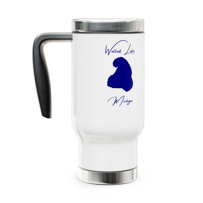 Michigan  Walled  Lake  Travel  Mug  other  position  view  from  left  14oz.webp
