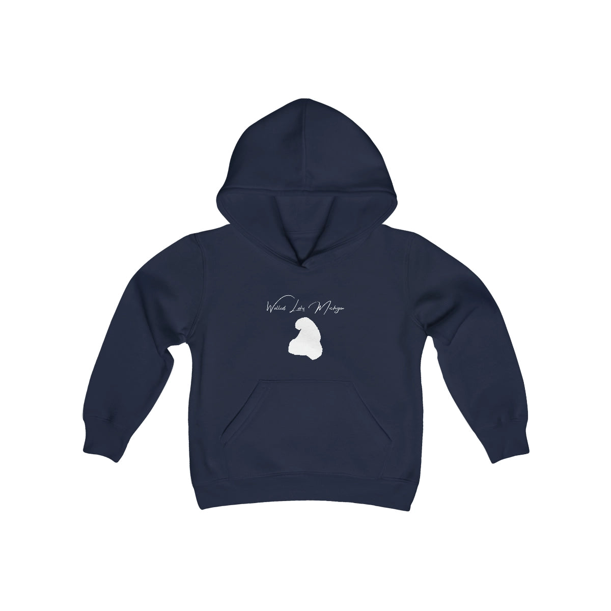 Michigan  Walled  Lake  Youth  Hoodie  front  position  view  from  front  navy.webp