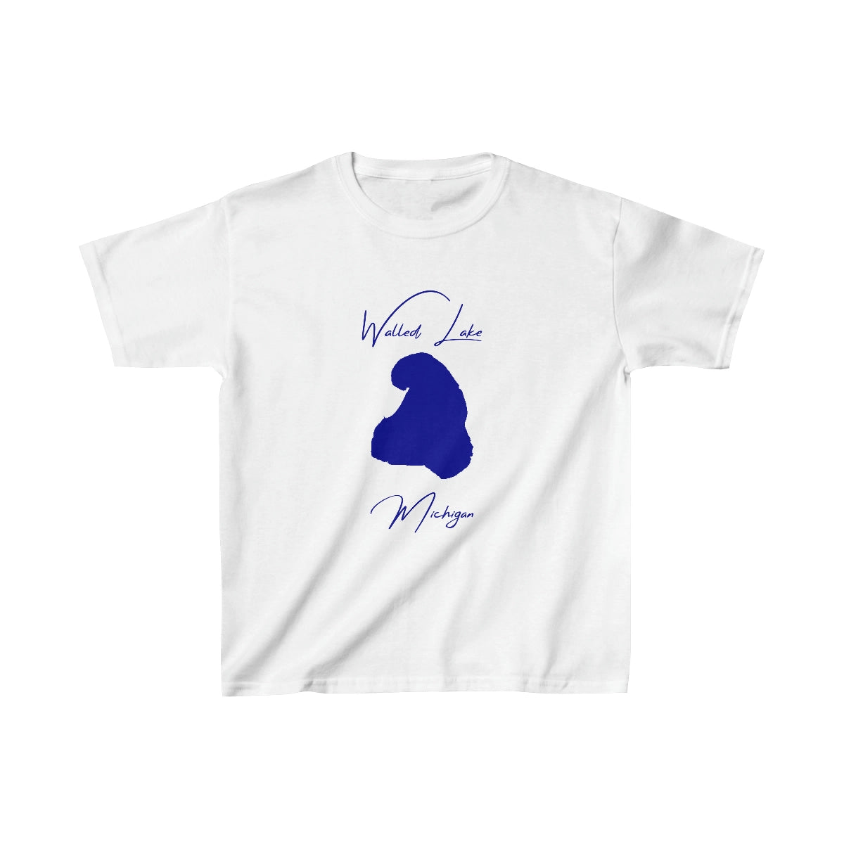 Michigan  Walled  Lake  Youth  T-shirt  front  position  view  from  front  white.webp