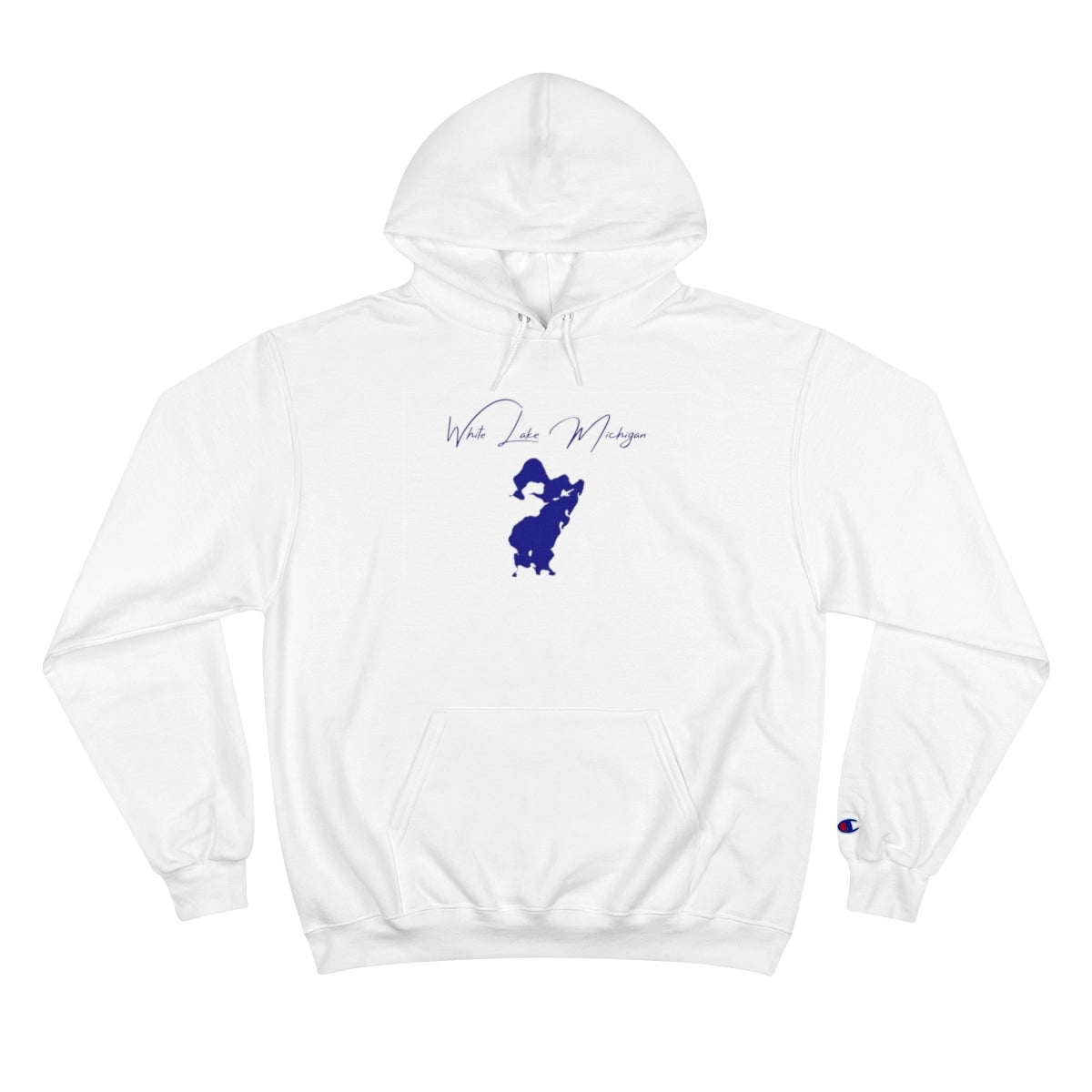 Michigan  White  Lake  Hoodie  front  position  view  from  front  white.webp