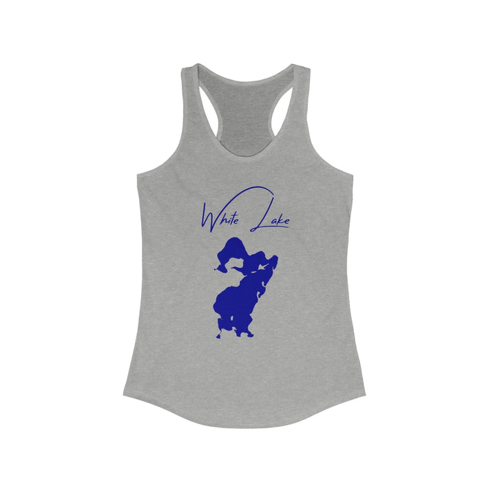 Michigan  White  Lake  Racerback-Tank  front  position  view  from  front  heather  grey.webp