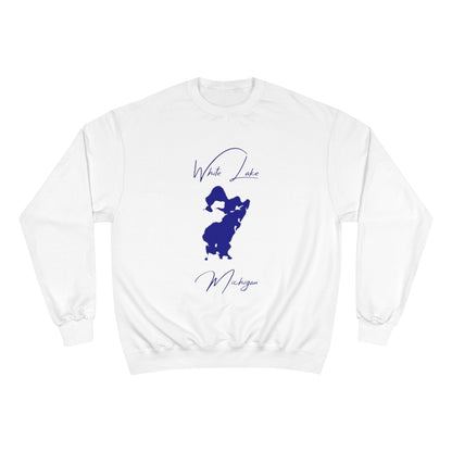 Michigan  White  Lake  Sweatshirt  front  position  view  from  front  white.webp