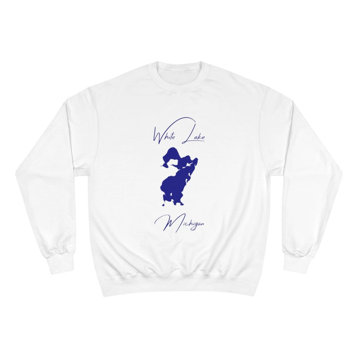 Michigan  White  Lake  Sweatshirt  front  position  view  from  front  white.webp