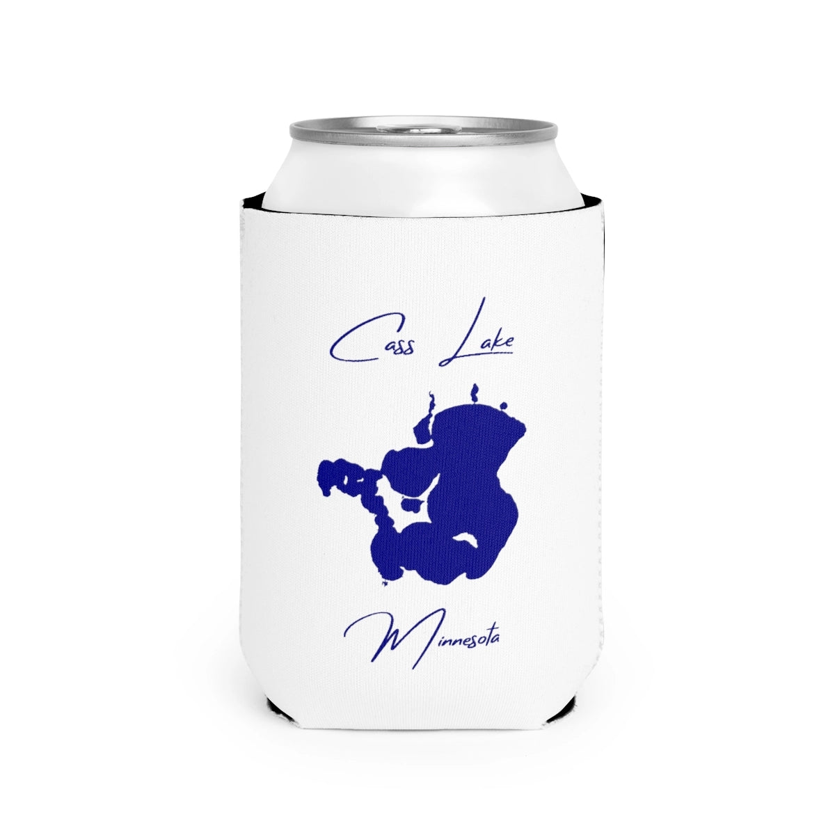 Minnesota  Cass  Lake  Can  Koozie  front  position  view  from  front-2  white.webp