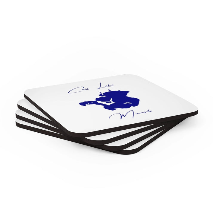 Minnesota  Cass  Lake  Coaster  Set  front  position  view  from  stacked  3.75  x  3.75.webp