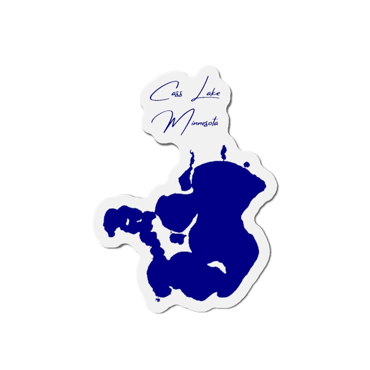 Minnesota  Cass  Lake  Die  Cut  Magnet  front  position  view  from  front  4  x  4.webp