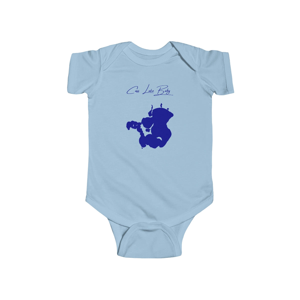 Minnesota  Cass  Lake  Onesie  front  position  view  from  front  light  blue.webp