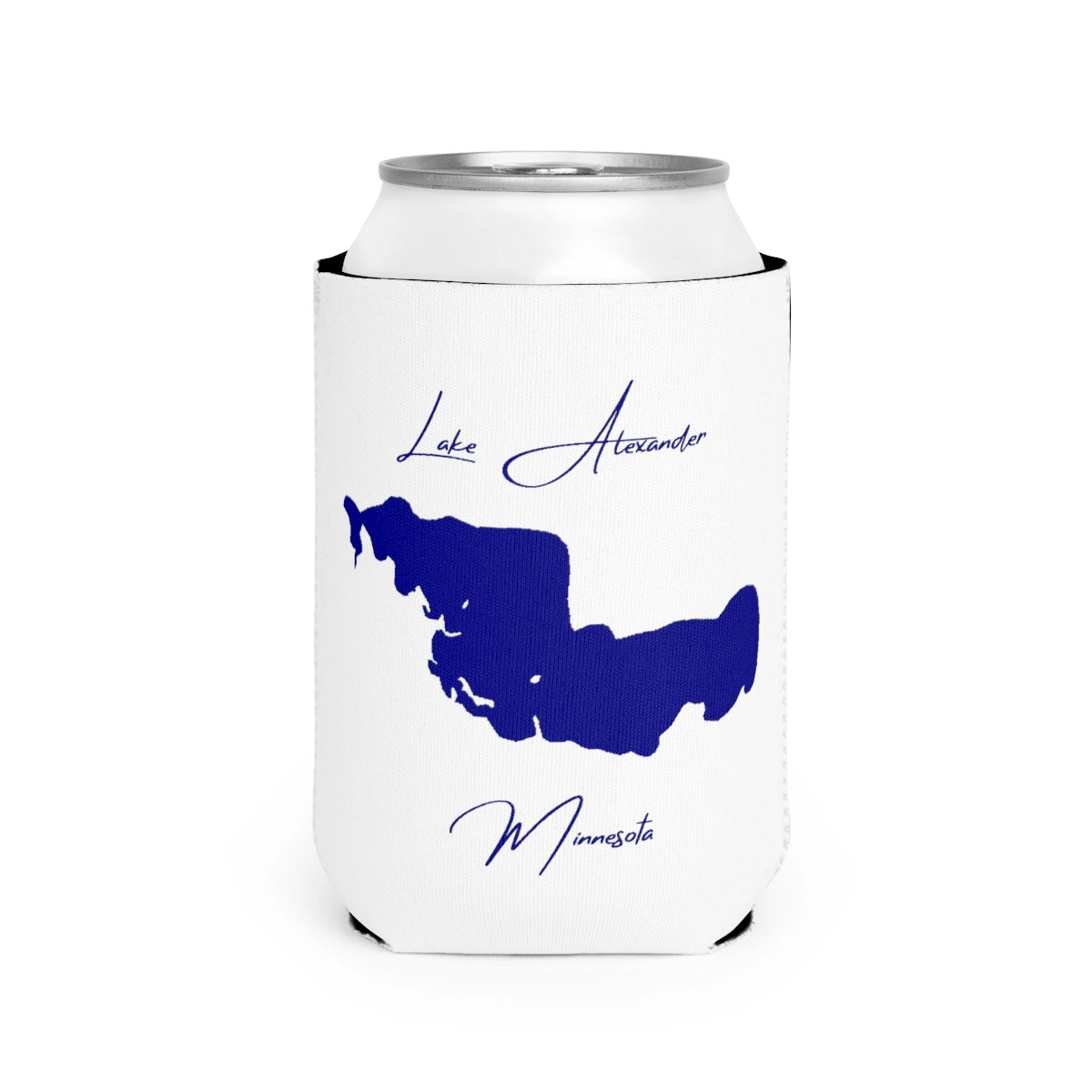 Minnesota  Lake  Alexander  Can  Koozie  front  position  view  from  front-2  white.webp