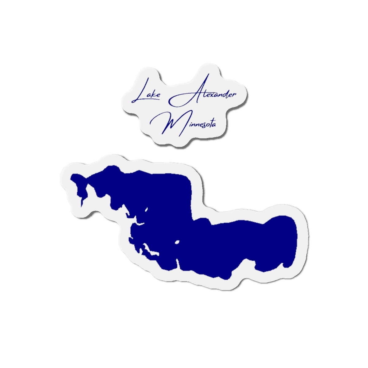 Minnesota  Lake  Alexander  Die  Cut  Magnet  front  position  view  from  front  4  x  4.webp