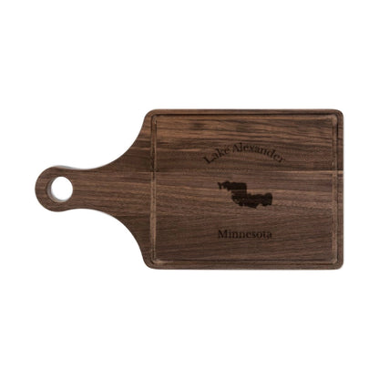 Minnesota  Lake  Alexander  Engraved  Cutting  Board  front  position  view  from  front  walnut.webp