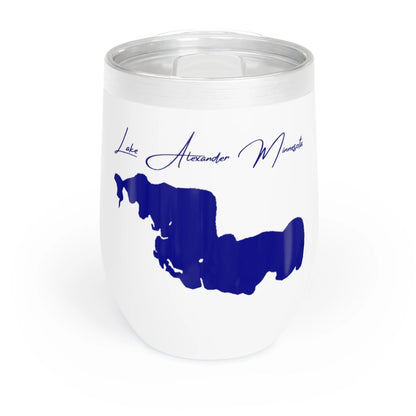 Minnesota  Lake  Alexander  Wine  Tumbler  front  position  view  from  front  white.webp