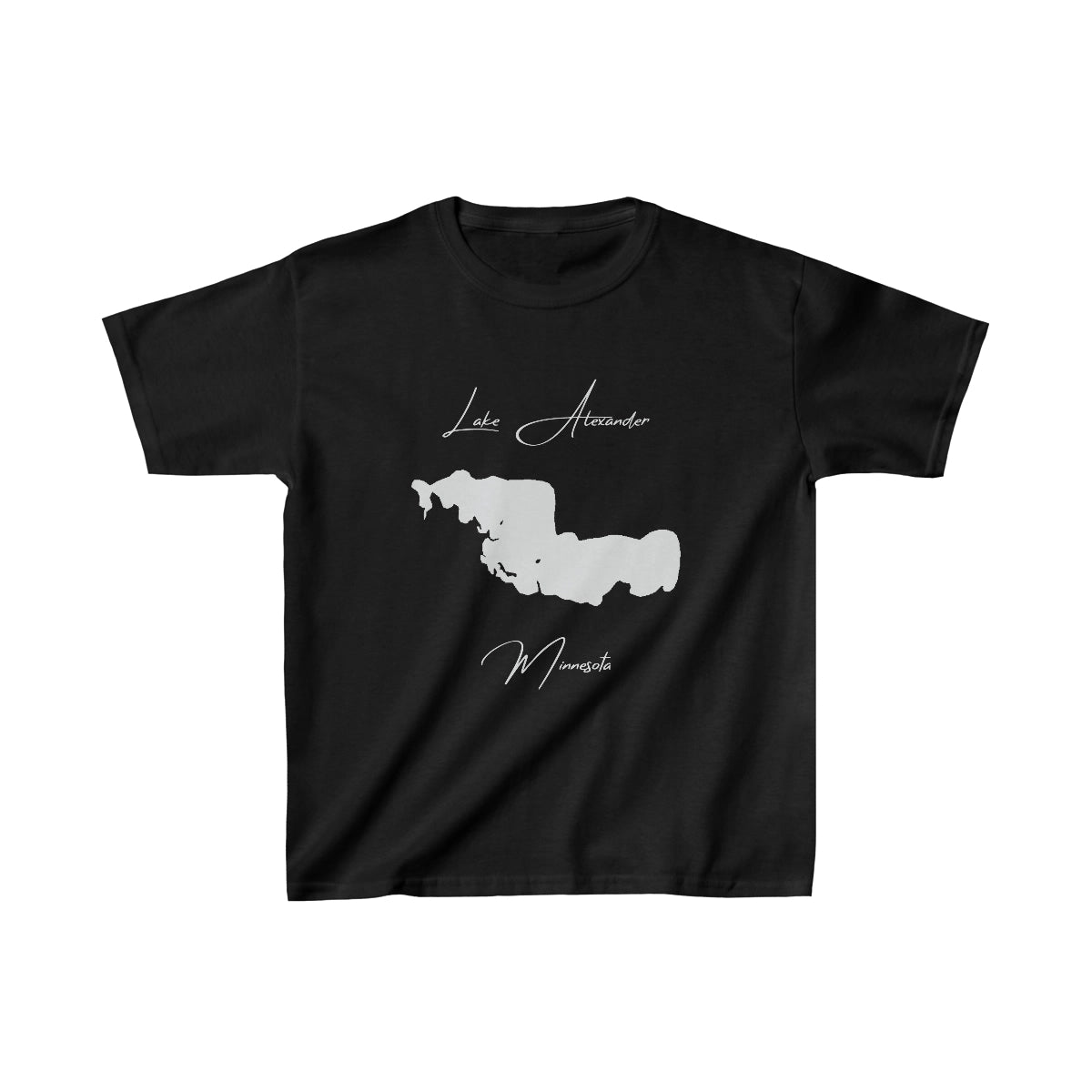 Minnesota  Lake  Alexander  Youth  T-shirt  front  position  view  from  front  black.webp