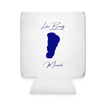 Minnesota  Lake  Bemidji  Can  Koozie  front  position  view  from  front-1  white.webp