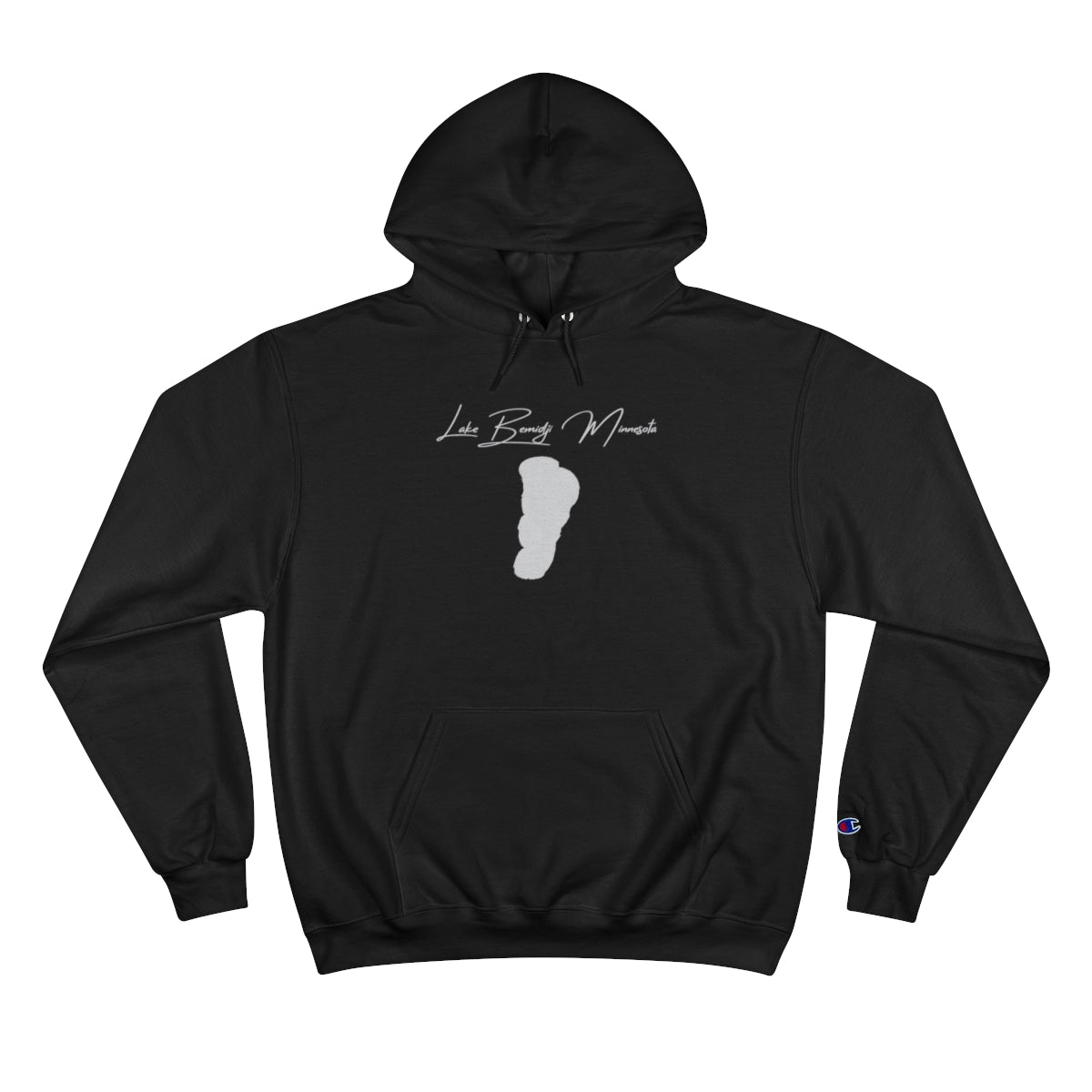 Minnesota  Lake  Bemidji  Hoodie  front  position  view  from  front  black.webp