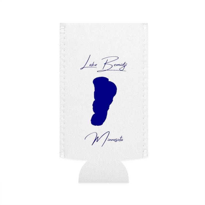 Minnesota  Lake  Bemidji  Slim  Can  Koozie  front  position  view  from  flat-front  white.webp
