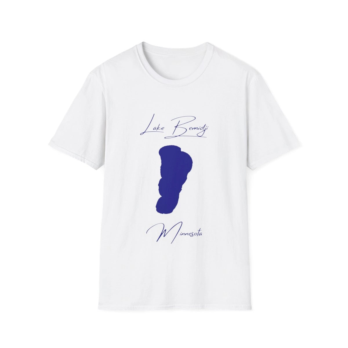 Minnesota  Lake  Bemidji  T-shirt  front  position  view  from  front  white.webp