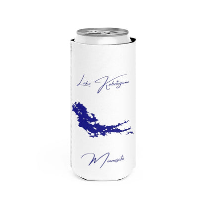 Minnesota  Lake  Kabetogama  Slim  Can  Koozie  front  position  view  from  front  white.webp