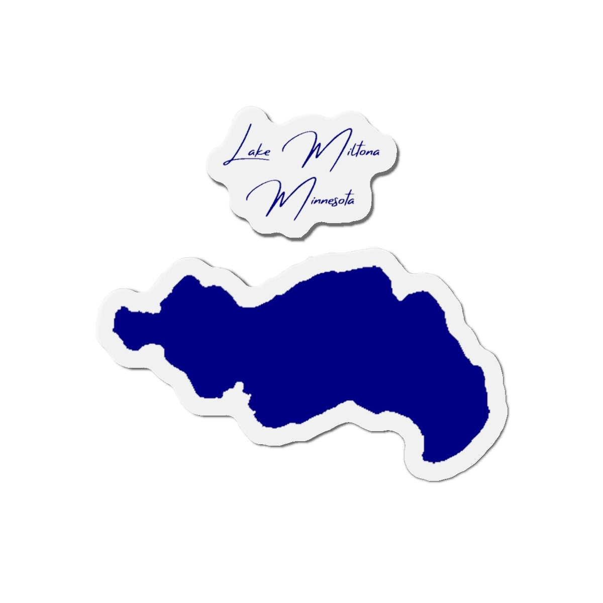 Minnesota  Lake  Miltona  Die  Cut  Magnet  front  position  view  from  front  4  x  4.webp