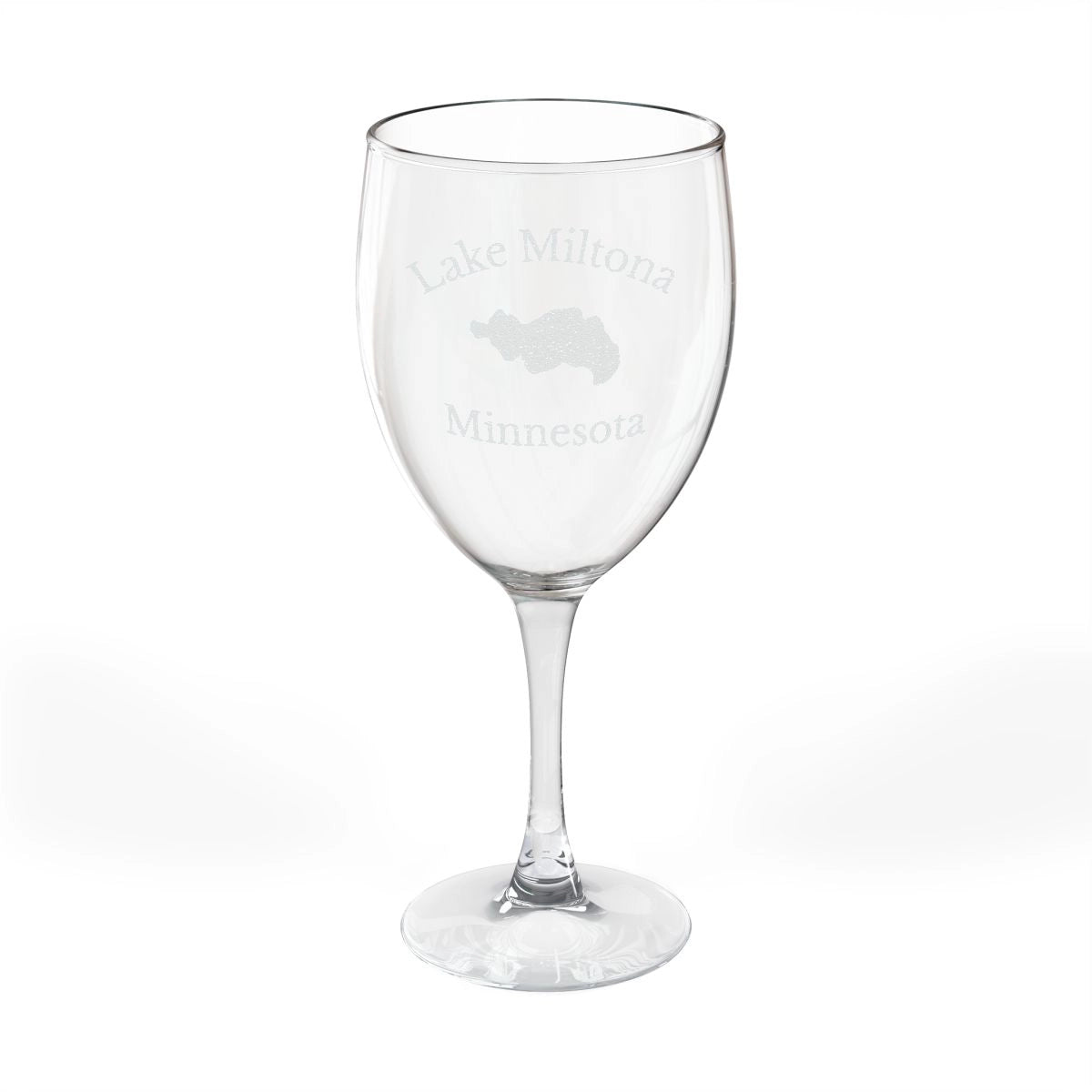 Minnesota  Lake  Miltona  Engraved  Wine  Glass  other  position  view  from  front  10.5oz.webp