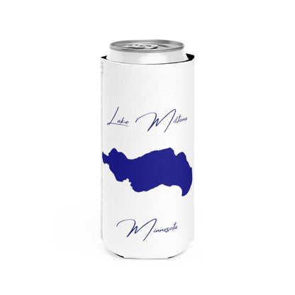 Minnesota  Lake  Miltona  Slim  Can  Koozie  front  position  view  from  front  white.webp