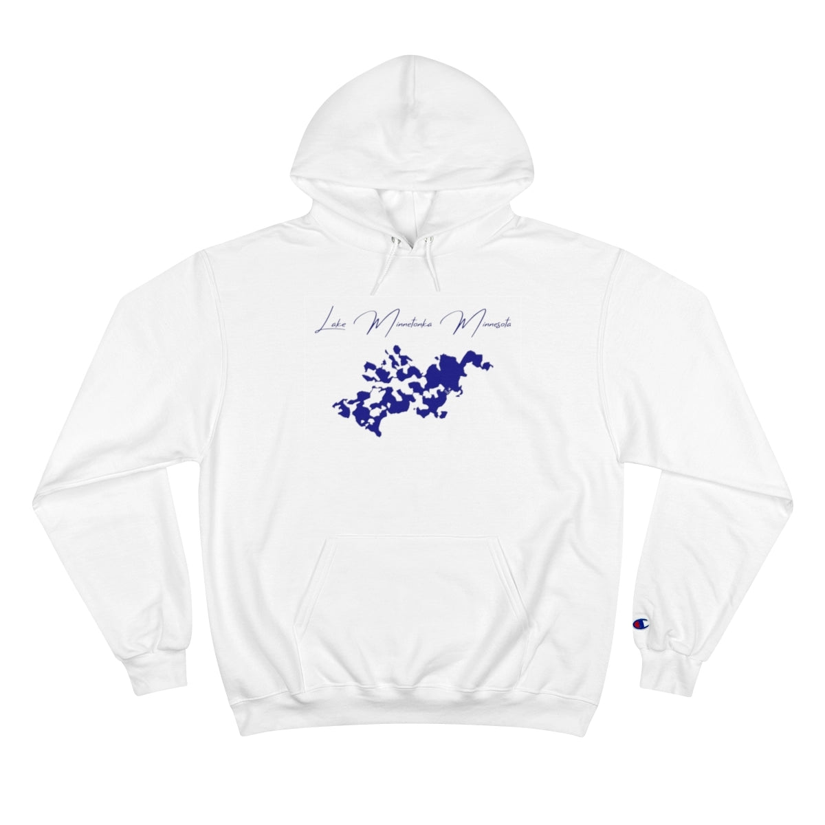 Minnesota  Lake  Minnetonka  Hoodie  front  position  view  from  front  white.webp
