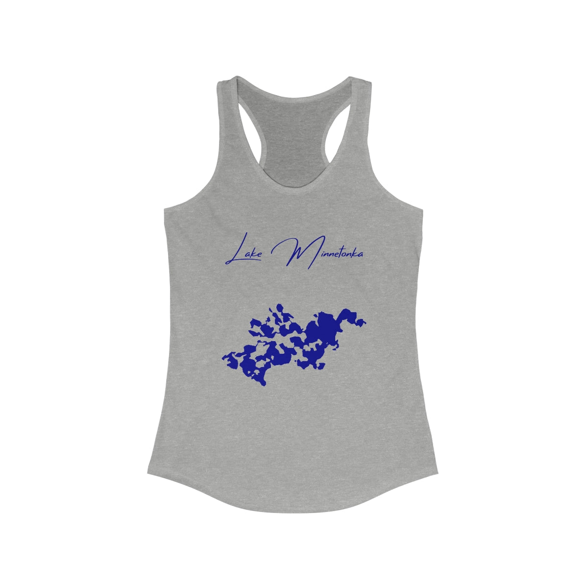 Minnesota  Lake  Minnetonka  Racerback-Tank  front  position  view  from  front  heather  grey.webp