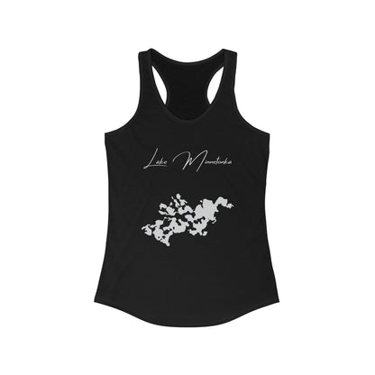 Minnesota  Lake  Minnetonka  Racerback-Tank  front  position  view  from  front  solid  black.webp