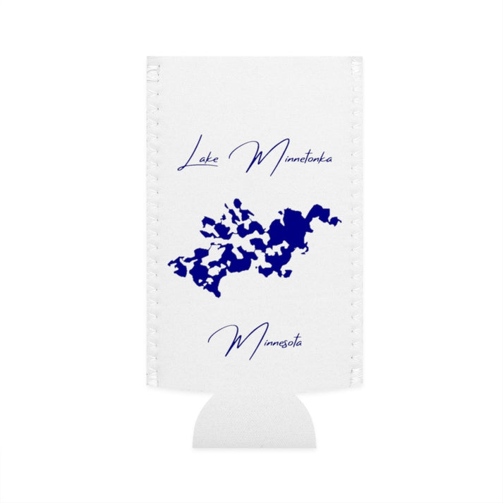 Minnesota  Lake  Minnetonka  Slim  Can  Koozie  front  position  view  from  flat-front  white.webp