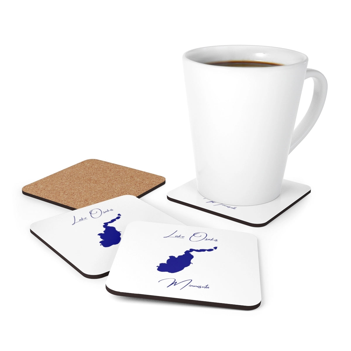 Minnesota  Lake  Osakis  Coaster  Set  front  position  view  from  context-1  3.75  x  3.75.webp