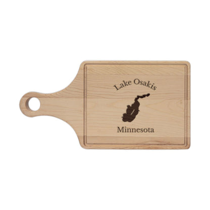 Minnesota  Lake  Osakis  Engraved  Cutting  Board  front  position  view  from  front  maple.webp