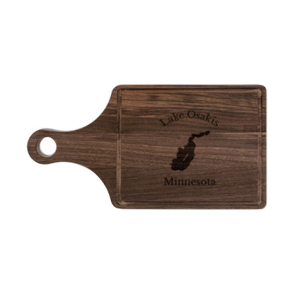 Minnesota  Lake  Osakis  Engraved  Cutting  Board  front  position  view  from  front  walnut.webp